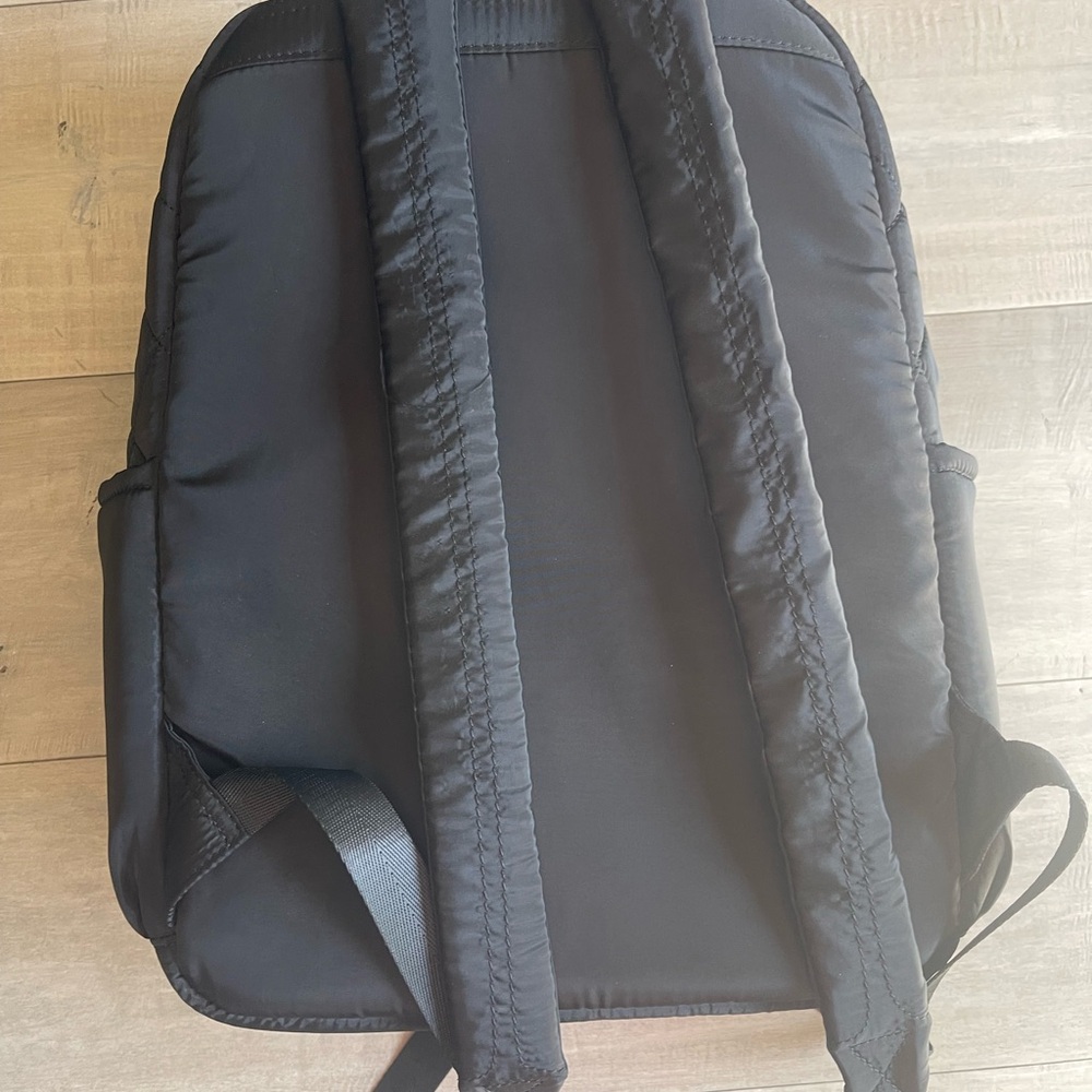 NWOT Rae Dunn Black Quilted Backpack with Diamond Stitching - Picture 3 of 6